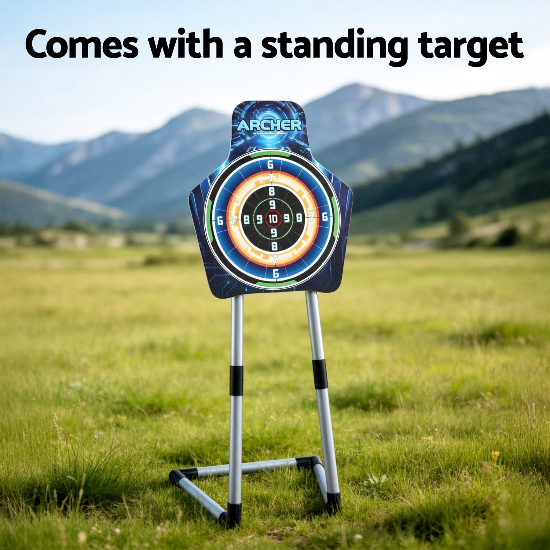 Keezi Kids Bow and Arrow Set Toy Archery Standing Target Suction Cup Arrows Goggles - SportZone.co.nz