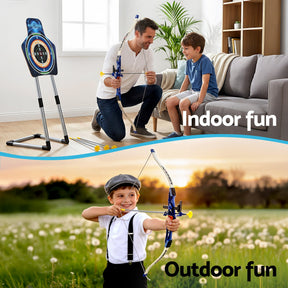 Keezi Kids Bow and Arrow Set Toy Archery Standing Target Suction Cup Arrows Goggles - SportZone.co.nz
