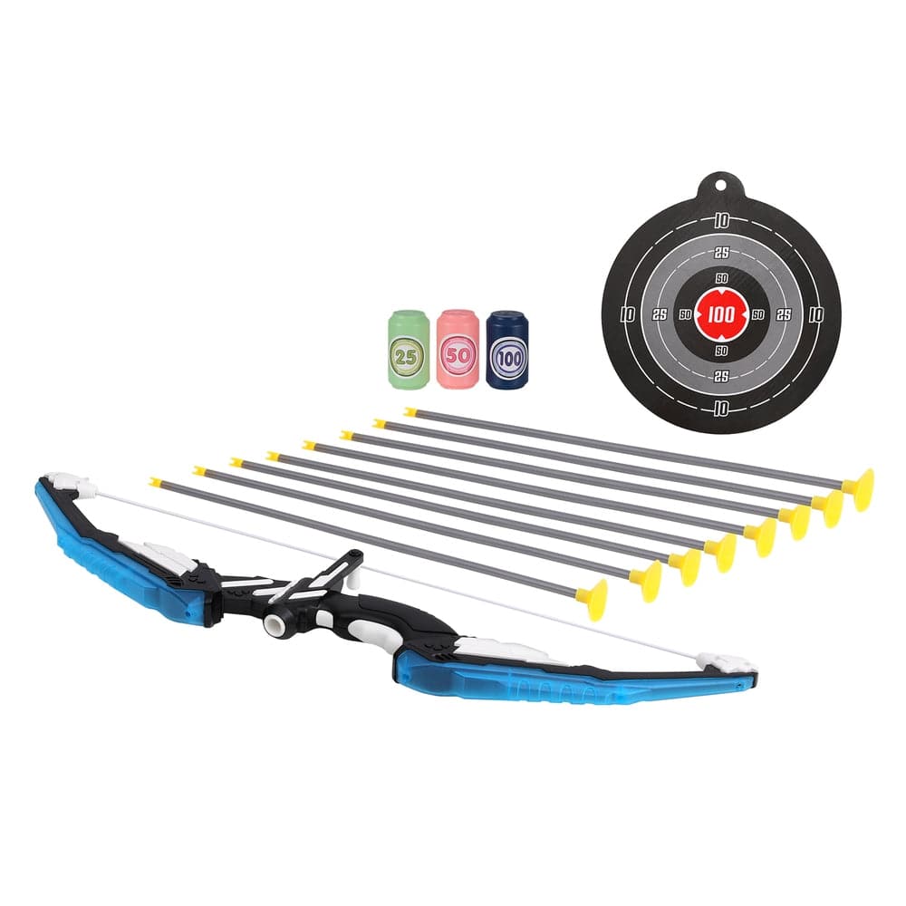 Keezi Kids Bow and Arrow Target Set Outdoor Sport Archery Toys Bottle LED Light - SportZone.co.nz