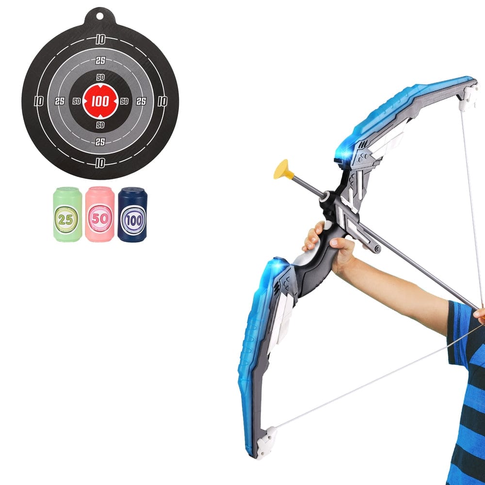 Keezi Kids Bow and Arrow Target Set Outdoor Sport Archery Toys Bottle LED Light - SportZone.co.nz