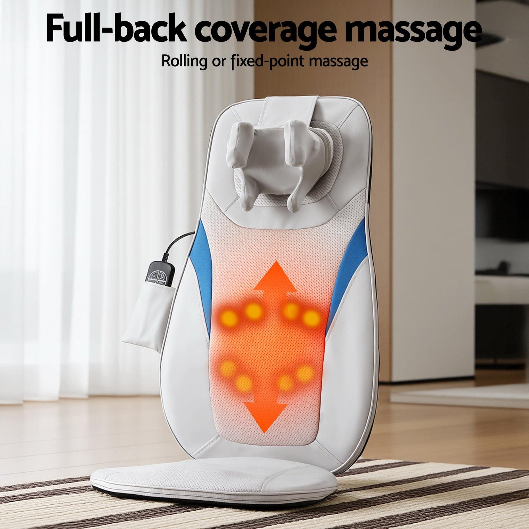Livemor Full Back Massage Cushion 3D Kneading Heating Massage Seats - SportZone.co.nz