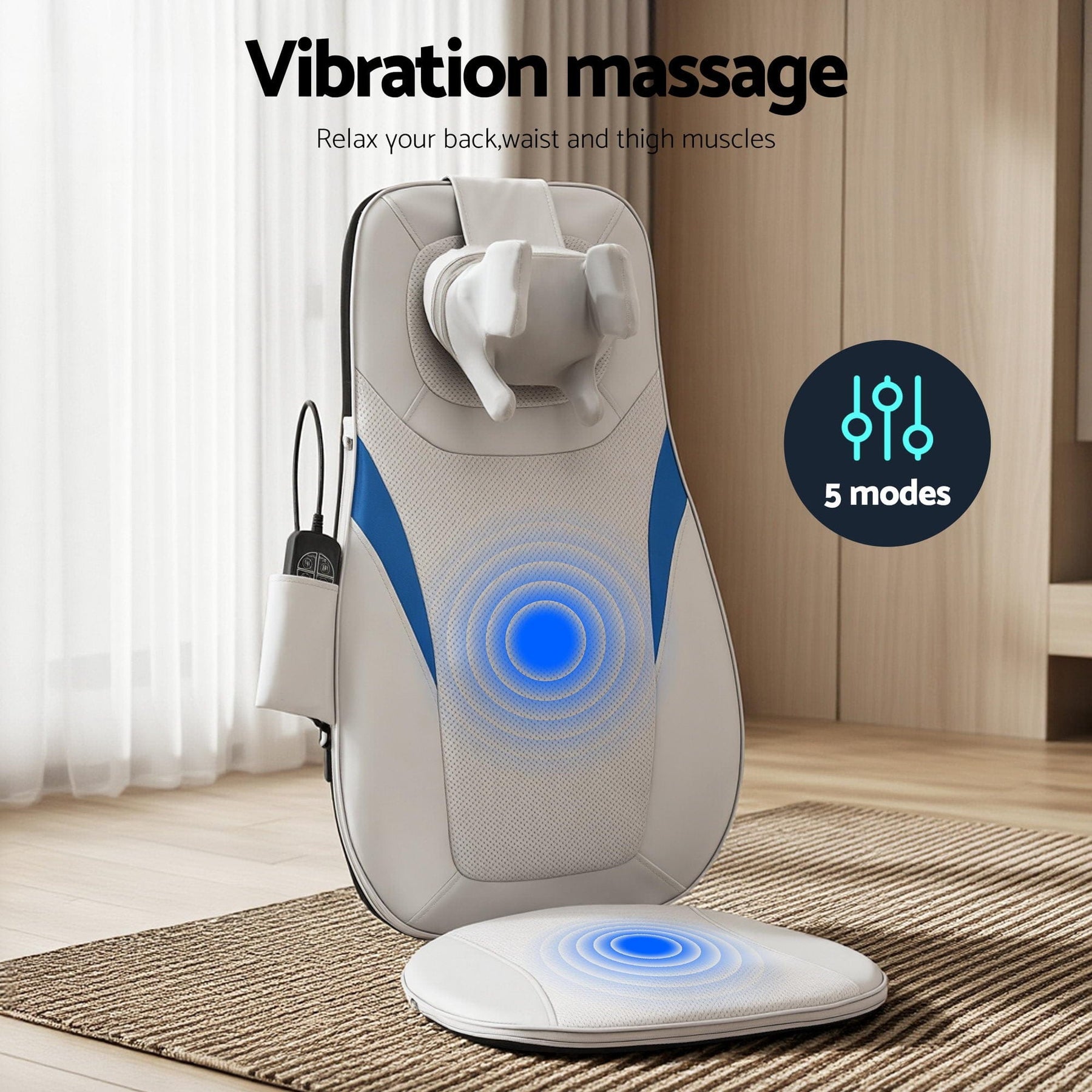 Livemor Full Back Massage Cushion 3D Kneading Heating Massage Seats - SportZone.co.nz