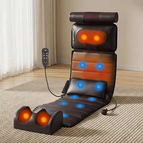Livemor Massage Mat Kneading Neck Foot Massager Heated Vibration Airbag Mattress - SportZone.co.nz