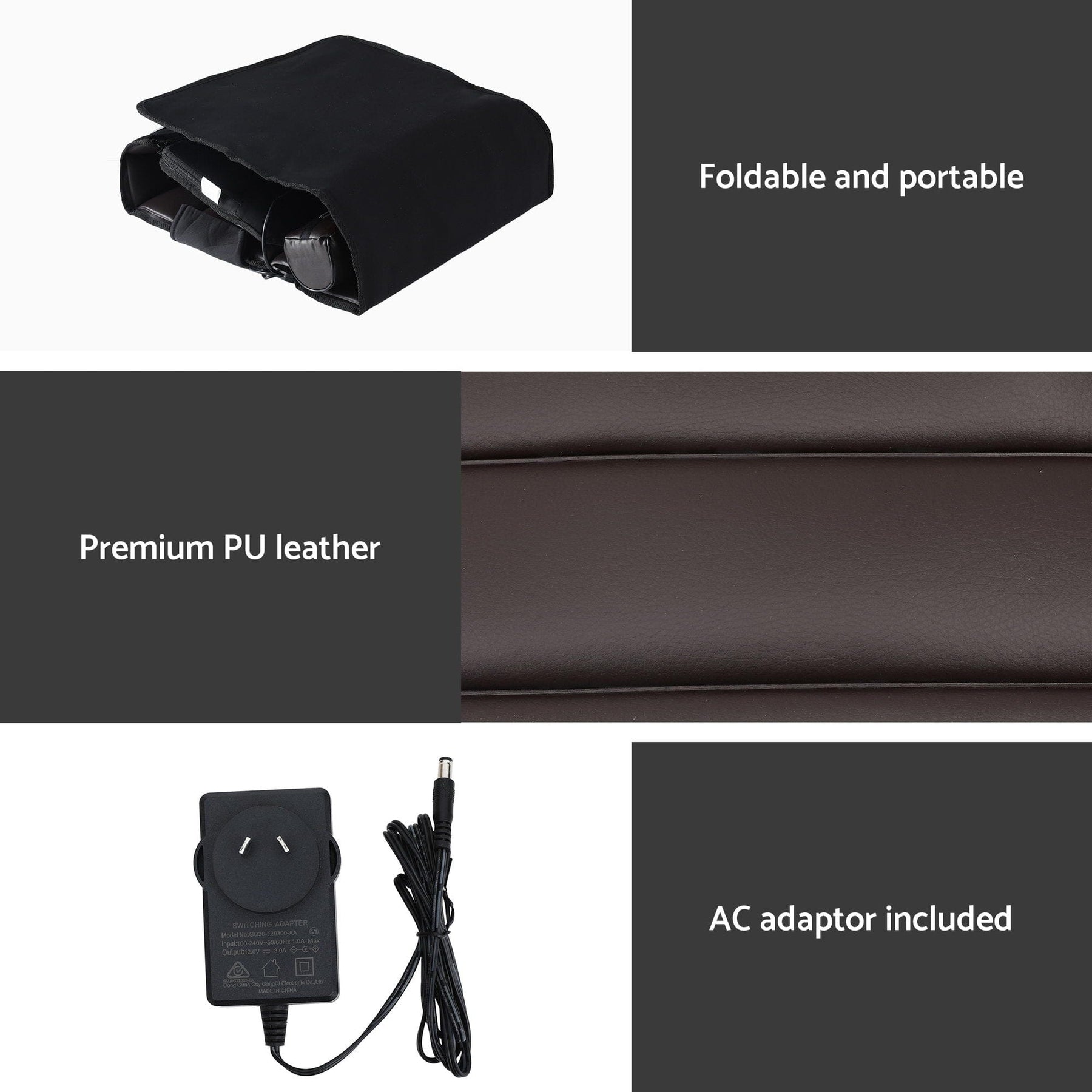 Livemor Massage Mat Kneading Neck Foot Massager Heated Vibration Airbag Mattress - SportZone.co.nz