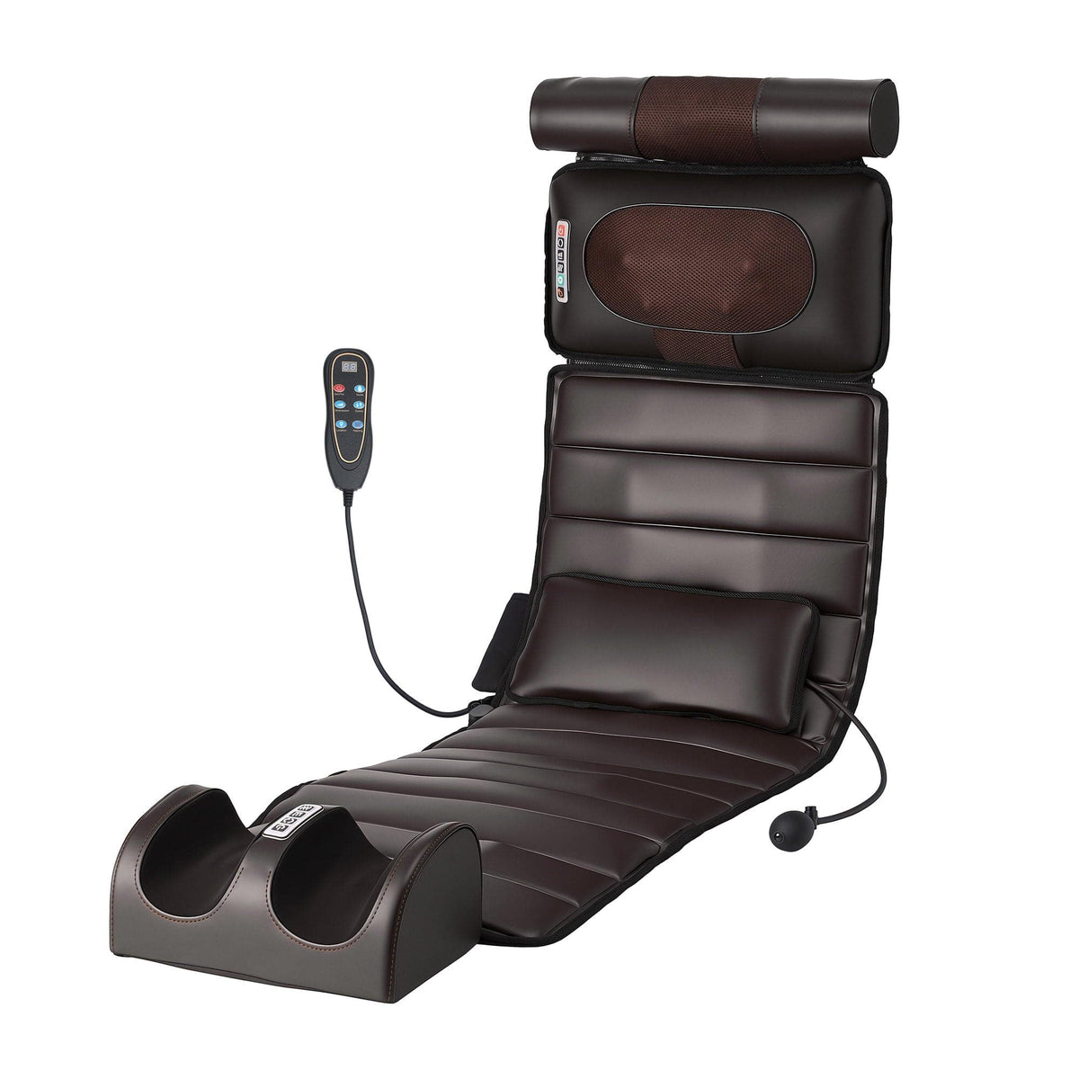 Livemor Massage Mat Kneading Neck Foot Massager Heated Vibration Airbag Mattress - SportZone.co.nz