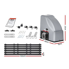 Lockmaster Automatic Sliding Gate Opener Kit Keypad 6M 800KG - SportZone.co.nz