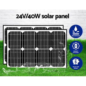 LockMaster Dual Swing Gate Opener 800KG 40W Solar Panel - SportZone.co.nz