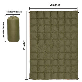 Military Green Compact Lightweight Quilted Blanket - SportZone.co.nz