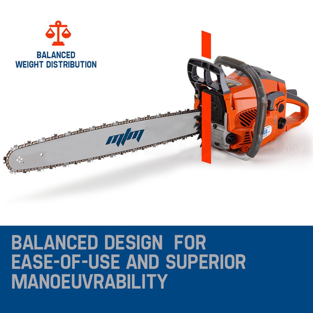 MTM Chainsaw Petrol Commercial 20 Bar E-Start Tree Pruning Chain Saw HP - SportZone.co.nz