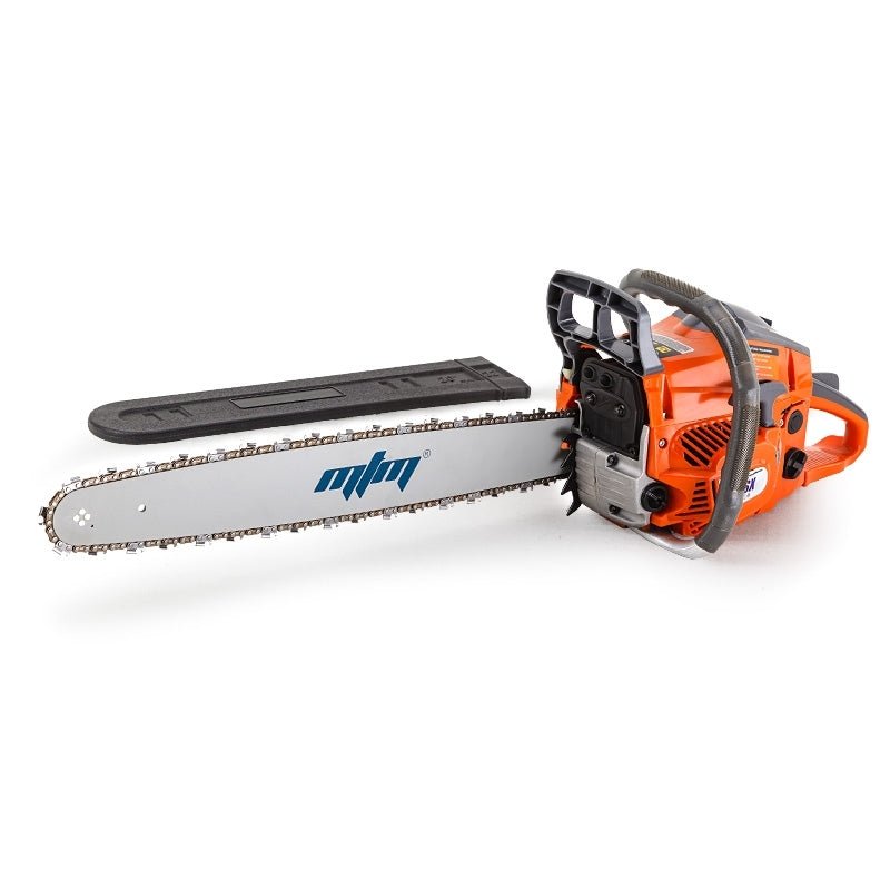 MTM Petrol Commercial Chainsaw 22 Bar E-Start Tree Pruning Chain Saw Top Handle - SportZone.co.nz