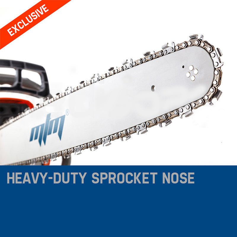 MTM Petrol Commercial Chainsaw 22 Bar E-Start Tree Pruning Chain Saw Top Handle - SportZone.co.nz