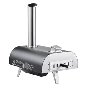 Outdoor Pizza Oven, 12 in Wood Fired Pizza Ovens, Pellet Pizza-Stove with Thermometer & Electric Rotation, Portable Pizza-Maker for Outside Backyard Patio Camping, Pizza-Stone, Carry Bag, Shovel - SportZone.co.nz