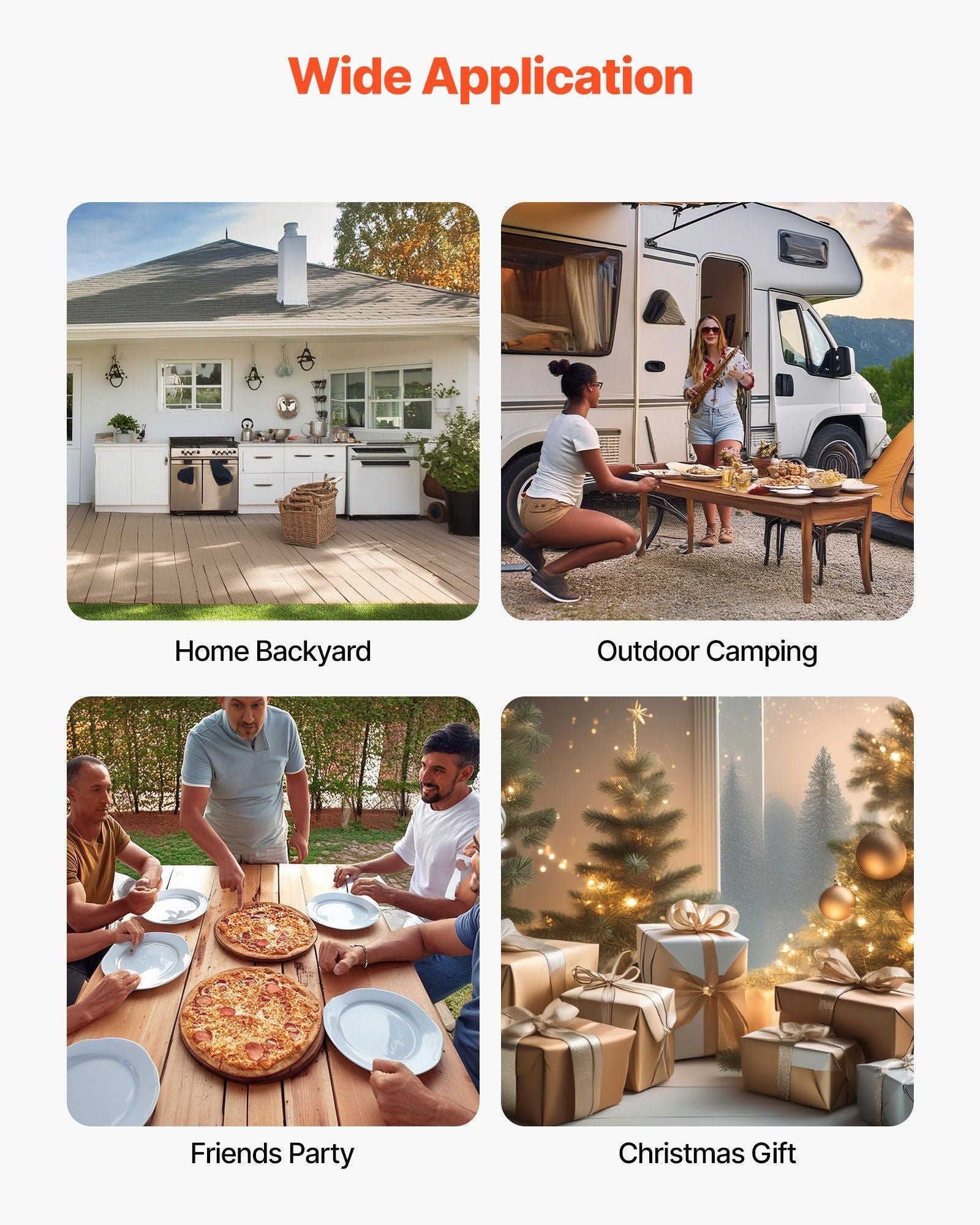 Outdoor Pizza Oven, 12 in Wood Fired Pizza Ovens, Pellet Pizza-Stove with Thermometer & Electric Rotation, Portable Pizza-Maker for Outside Backyard Patio Camping, Pizza-Stone, Carry Bag, Shovel - SportZone.co.nz
