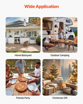 Outdoor Pizza Oven, 12 in Wood Fired Pizza Ovens, Pellet Pizza-Stove with Thermometer & Electric Rotation, Portable Pizza-Maker for Outside Backyard Patio Camping, Pizza-Stone, Carry Bag, Shovel - SportZone.co.nz