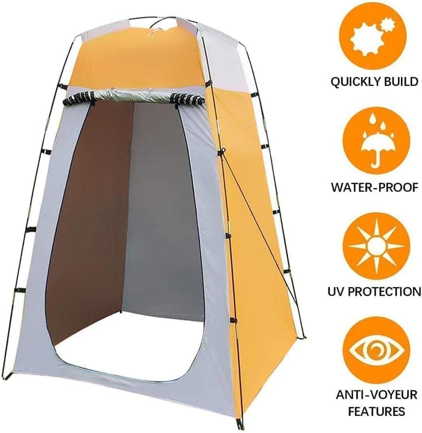 Pop - up Tent Changing Room 120x120x190 cm, Foldable Outdoor Camping Shelter with Inner Pocket, Multicolored - SportZone.co.nz