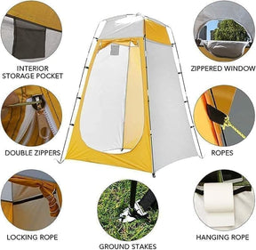 Pop - up Tent Changing Room 120x120x190 cm, Foldable Outdoor Camping Shelter with Inner Pocket, Multicolored - SportZone.co.nz