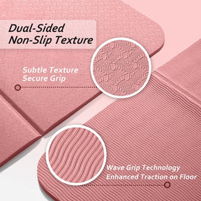 Portable Foldable Yoga Mat – Dual - Sided Non - Slip TPE Exercise Mat for Yoga, Pilates, Kids Nap & Travel (Black) | Other Colors Available in Store - SportZone.co.nz
