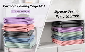 Portable Foldable Yoga Mat – Dual - Sided Non - Slip TPE Exercise Mat for Yoga, Pilates, Kids Nap & Travel (Purple) | Other Colors Available in Store - SportZone.co.nz