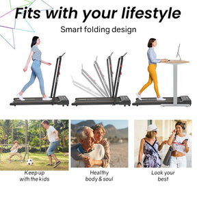 PROFLEX Walking Pad Under Desk Treadmill Foldable LCD Remote - SportZone.co.nz