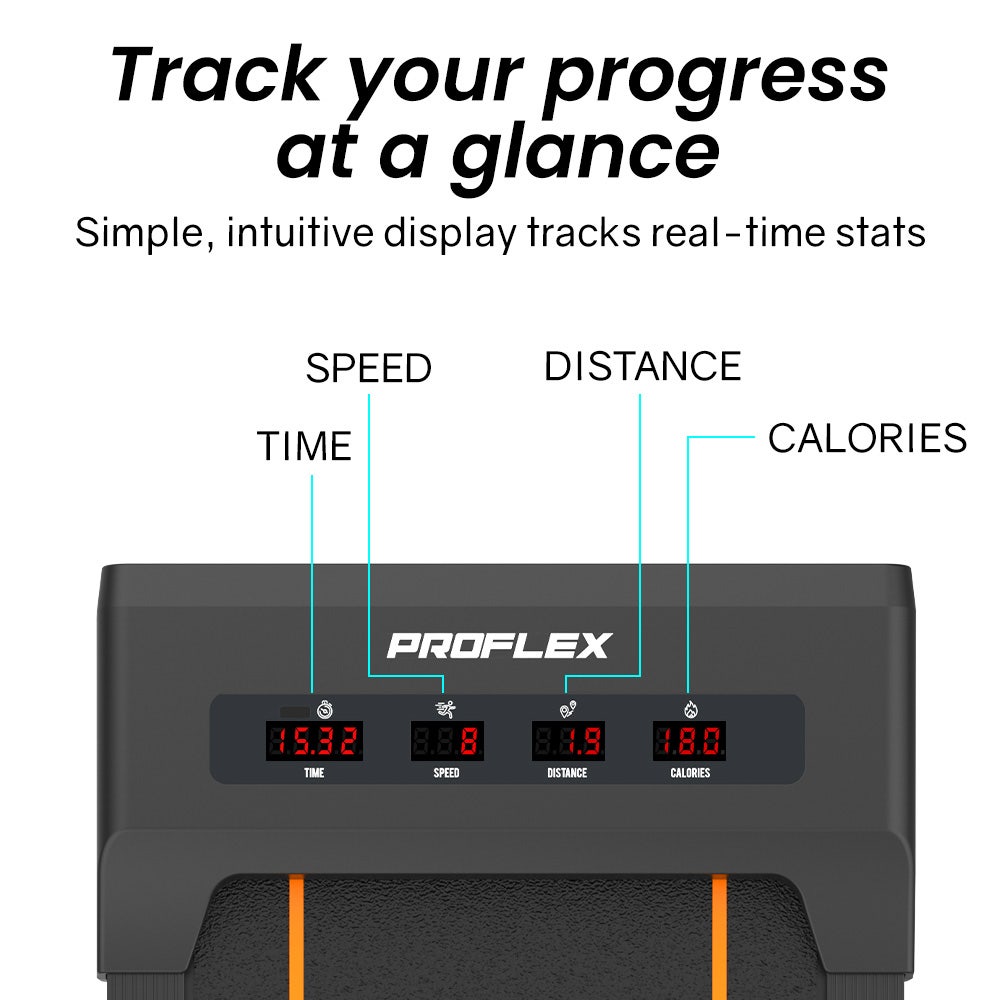 PROFLEX Walking Pad Under Desk Treadmill Foldable LCD Remote - SportZone.co.nz