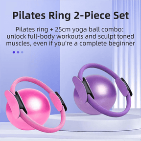 Purple Professional Pilates Ring & Yoga Ball Set - Multipurpose Home Fitness Equipment for Whole - Body Core Training & Pelvic Floor Strengthening - SportZone.co.nz