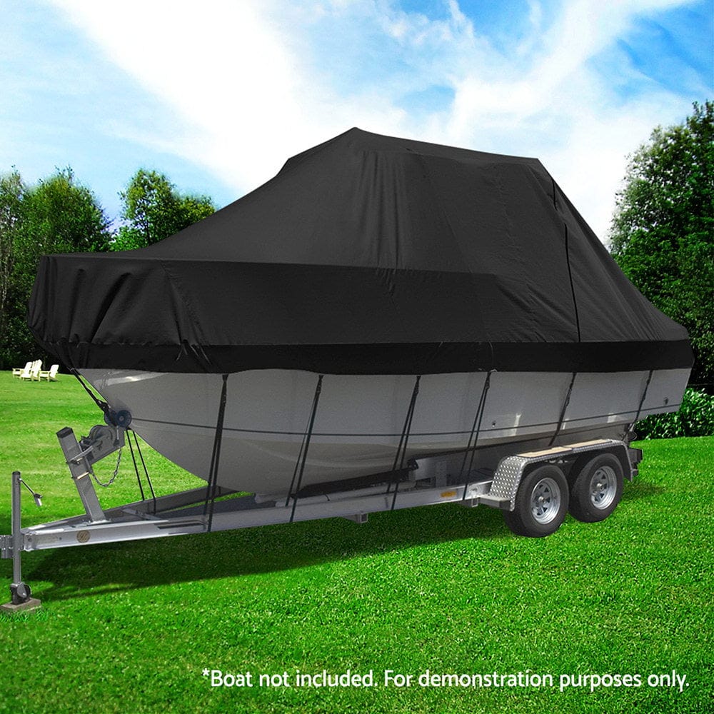 Seamanship Boat Cover 19 - 21ft Trailerable Jumbo Marine Grade Heavy Duty Black - SportZone.co.nz