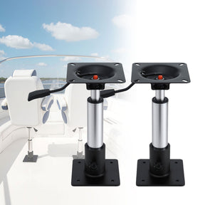 Seamanship Boat Seat Pedestal 34–46cm Adjustable Gas Lift 360 Degrees Swivel 2 Pack - SportZone.co.nz