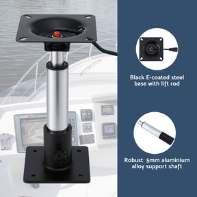 Seamanship Boat Seat Pedestal 34–46cm Adjustable Gas Lift 360 Degrees Swivel 2 Pack - SportZone.co.nz