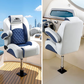 Seamanship Boat Seat Pedestal 55–75cm Adjustable Gas Lift 360 Degrees Swivel 2 Pack - SportZone.co.nz