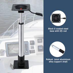 Seamanship Boat Seat Pedestal 55–75cm Adjustable Gas Lift 360 Degrees Swivel 2 Pack - SportZone.co.nz
