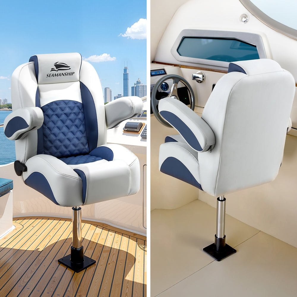 Seamanship Boat Seat Pedestal 55 - 75cm Adjustable Gas Lift 360 Degrees Swivel - SportZone.co.nz