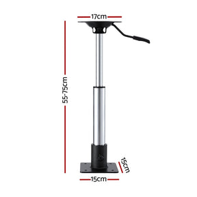Seamanship Boat Seat Pedestal 55 - 75cm Adjustable Gas Lift 360 Degrees Swivel - SportZone.co.nz