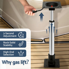 Seamanship Boat Seat Pedestal 55 - 75cm Adjustable Gas Lift 360 Degrees Swivel - SportZone.co.nz