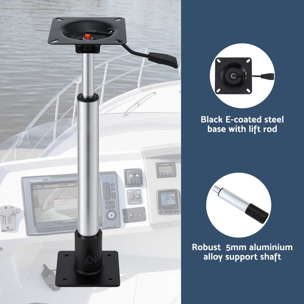 Seamanship Boat Seat Pedestal 55 - 75cm Adjustable Gas Lift 360 Degrees Swivel - SportZone.co.nz