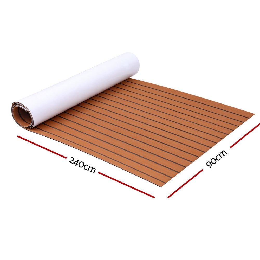 Seamanship EVA Foam Boat Flooring Mat Decking Sheet 240x90x0.6cm Dark Brown - SportZone.co.nz