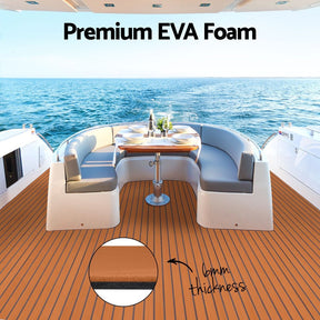 Seamanship EVA Foam Boat Flooring Mat Decking Sheet 240x90x0.6cm Dark Brown - SportZone.co.nz