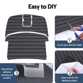 Seamanship EVA Foam Boat Flooring Mat Decking Sheet 240x90x0.6cm Dark Grey Decor - SportZone.co.nz