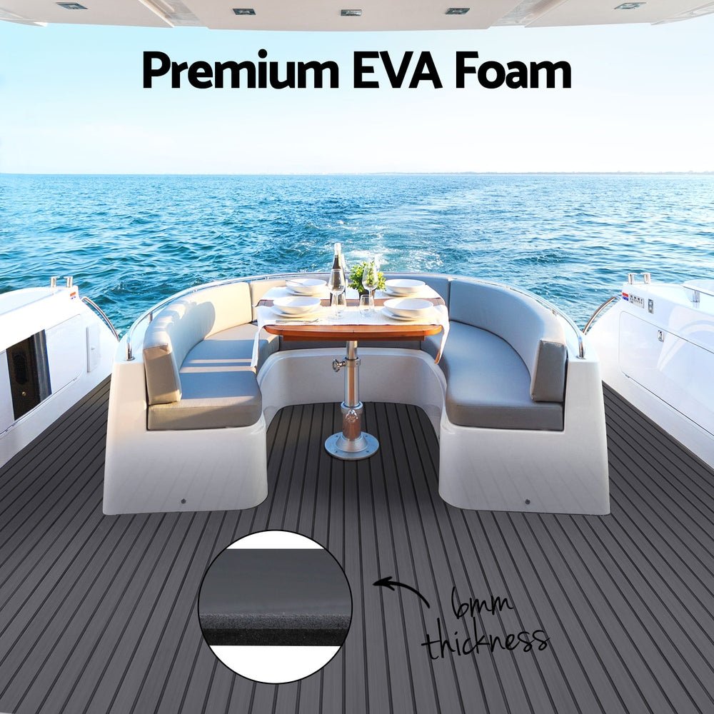Seamanship EVA Foam Boat Flooring Mat Decking Sheet 240x90x0.6cm Dark Grey Decor - SportZone.co.nz
