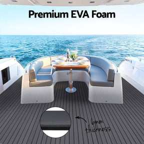 Seamanship EVA Foam Boat Flooring Mat Decking Sheet 240x90x0.6cm Dark Grey Decor - SportZone.co.nz