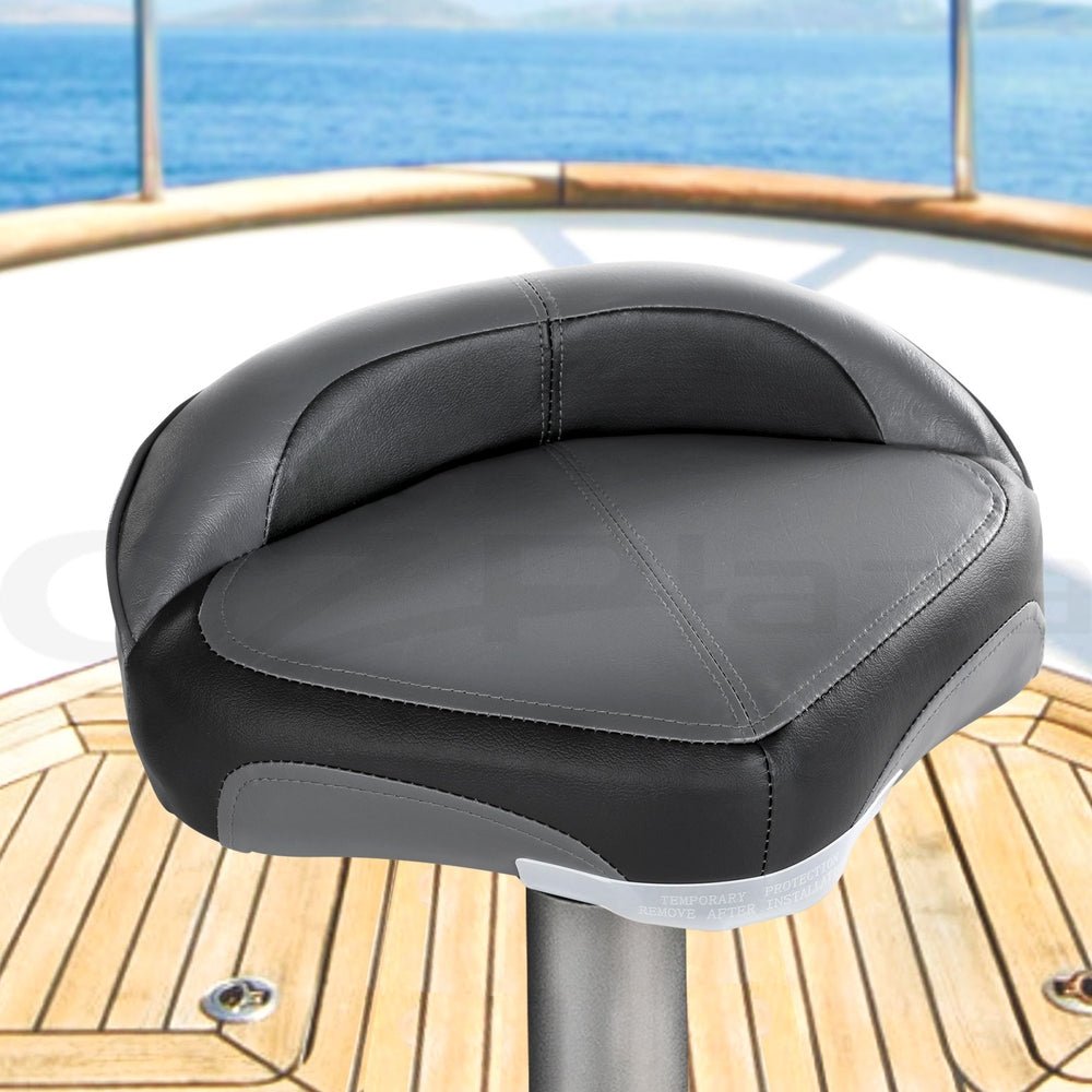 Seamanship Stand Up Lean Boat Seats Casting Fishing Seat Swivel 8cm Padding Grey - SportZone.co.nz