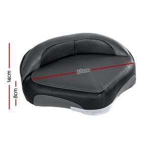 Seamanship Stand Up Lean Boat Seats Casting Fishing Seat Swivel 8cm Padding Grey - SportZone.co.nz