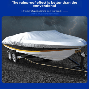 Silver Heavy Duty Waterproof V-Hull Boat Cover 11-13FT Marine Grade Outdoor UV Protection for Australian Storage and Mooring - SportZone.co.nz
