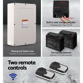 Single Swing Gate Opener 600KG 40W Solar Panel - SportZone.co.nz