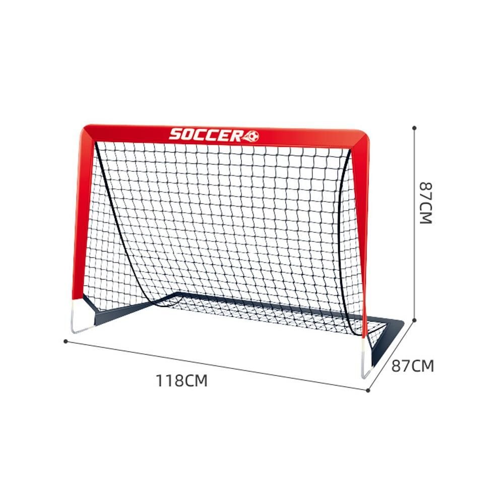 Soccer Goals for Backyard Set Outdoor Sports Games - Red Goal Frame with Black Net - SportZone.co.nz