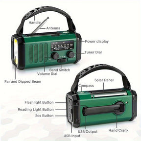 Solar Emergency Radio 10000mAh | Camping Charger - SportZone.co.nz