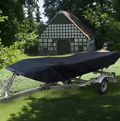Square Boat 17-20FT (625cm × 360cm):Boat Cover Trailerable Marine Grade 210D grey - SportZone.co.nz