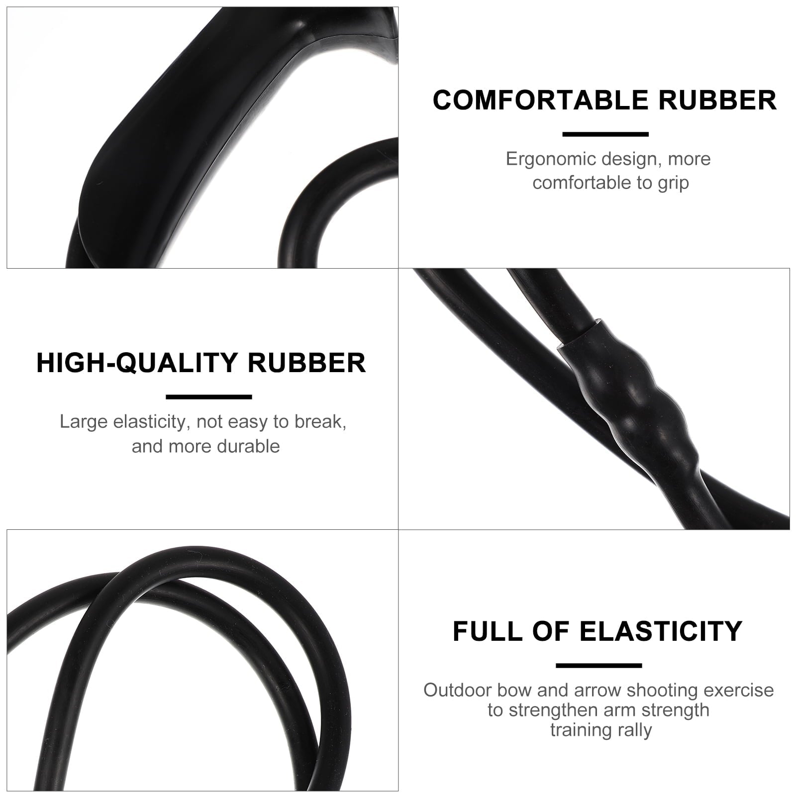 SWETRACE Resistance Bow Trainer Archery Band Rubber Black 1 Bow Training Equipment - SportZone.co.nz