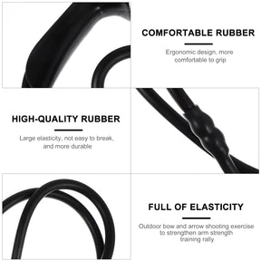 SWETRACE Resistance Bow Trainer Archery Band Rubber Black 1 Bow Training Equipment - SportZone.co.nz