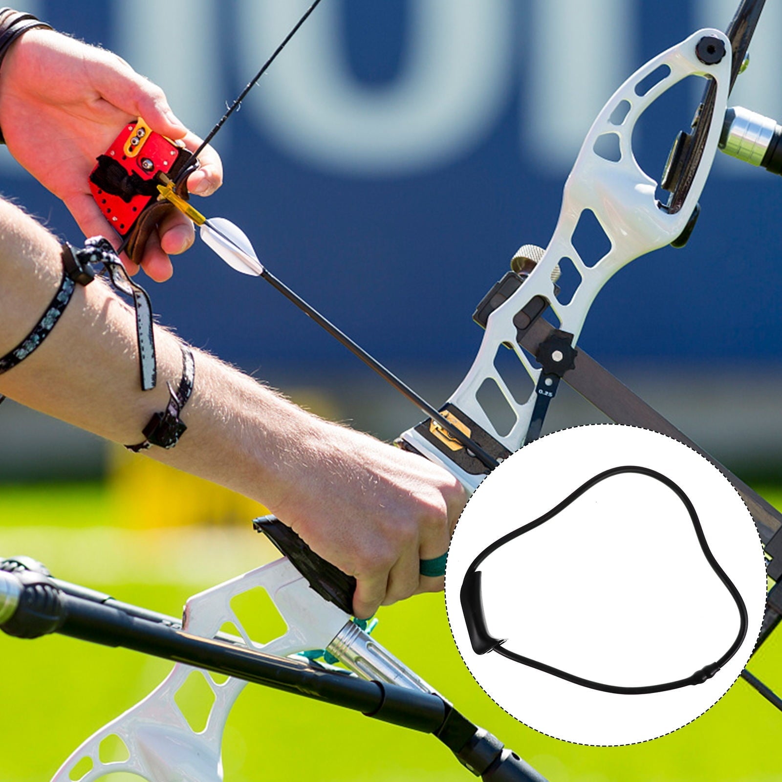 SWETRACE Resistance Bow Trainer Archery Band Rubber Black 1 Bow Training Equipment - SportZone.co.nz