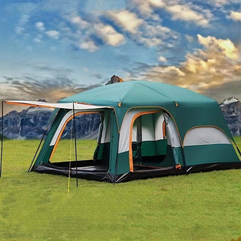 Tasman 3 - 5 Person Tent Camping Hiking Festival Pop Up Sleeping - Green - SportZone.co.nz